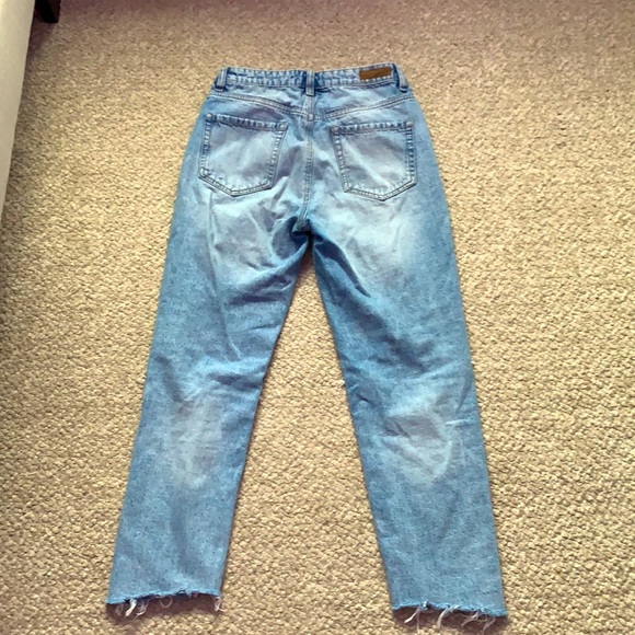 Blue Ripped High Waisted Mom Jeans - Picture 2 of 2